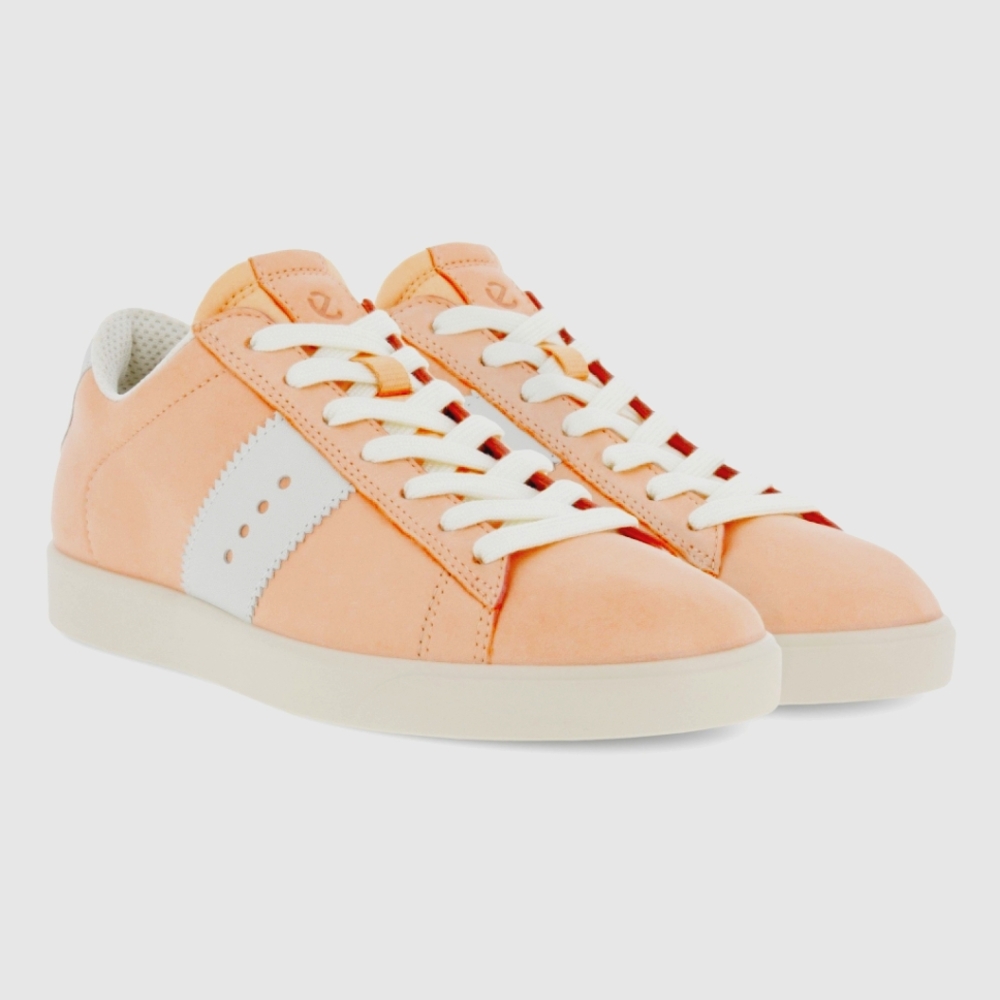 ECCO STREET LITE SNEAKER PEACH NECTAR With WHITE